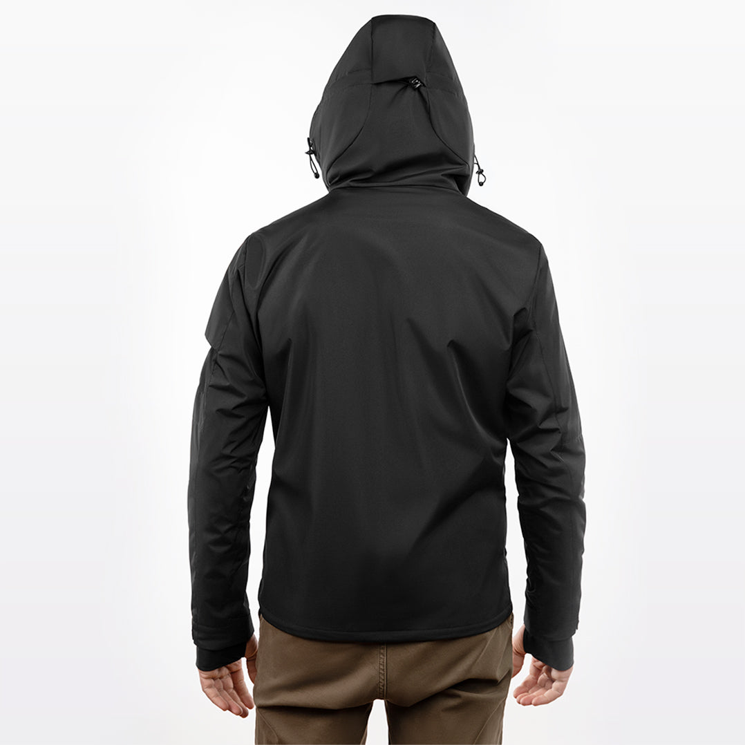 Electric warming jacket with hood