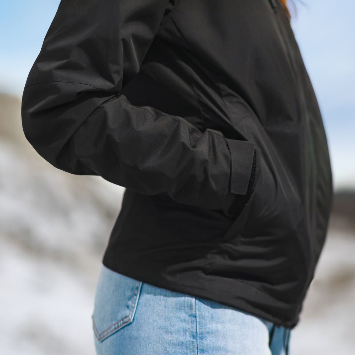 Black electric warming jacket